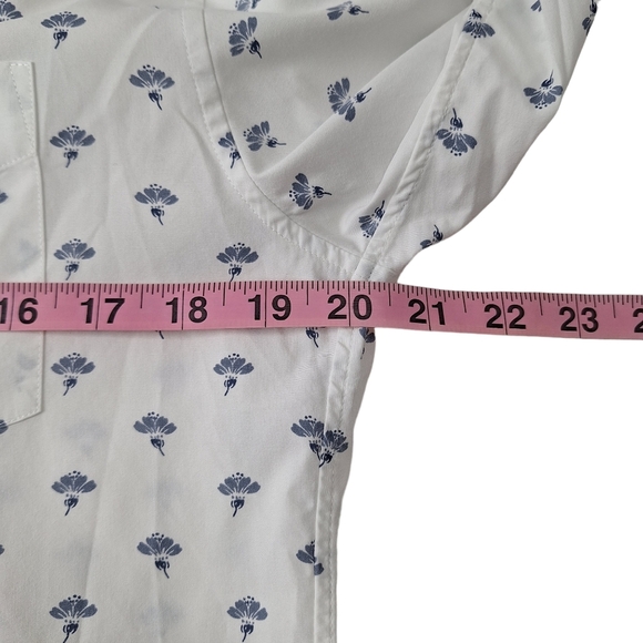 Bonobos Men Medium  Slim Fit White Blue Print Long Sleeve Button‎ Down Shirt - Picture 10 of 10